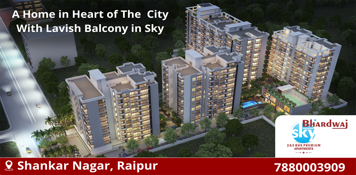 Flats in Shankar Nagar Raipur for Sale 2 and 3 BHK Premium - Bhardwaj Sky